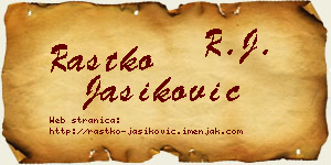 Rastko Jasiković vizit kartica